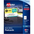 Avery Cards, Post, Inkjet, 4X6, We, 50 100PK AVE8386